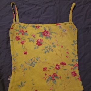 Spaghetti strap floral crop top